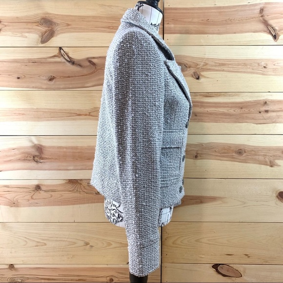 Tex by MaxAzria double breasted tweed button up blazer jacket S - Picture 4 of 16